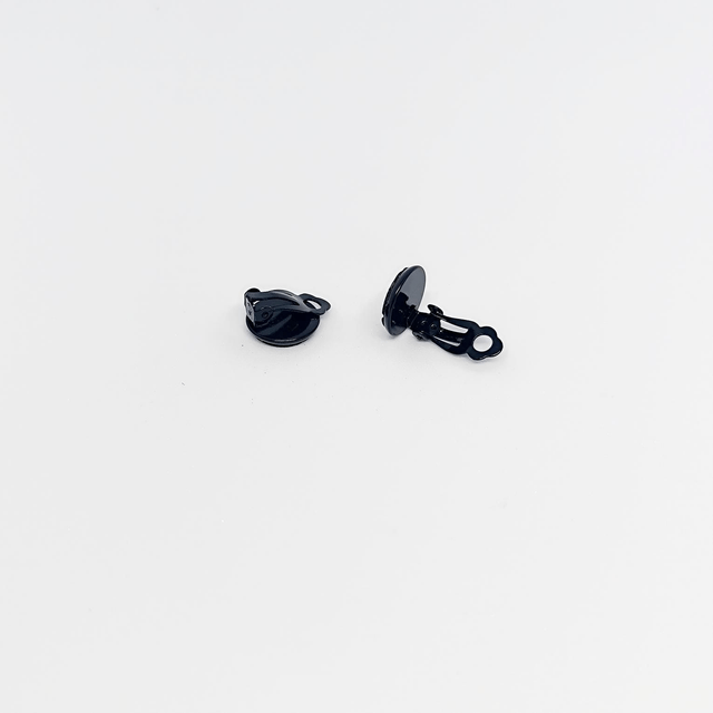 Boucles d'oreilles clip avec cabochon en bois d'érable 